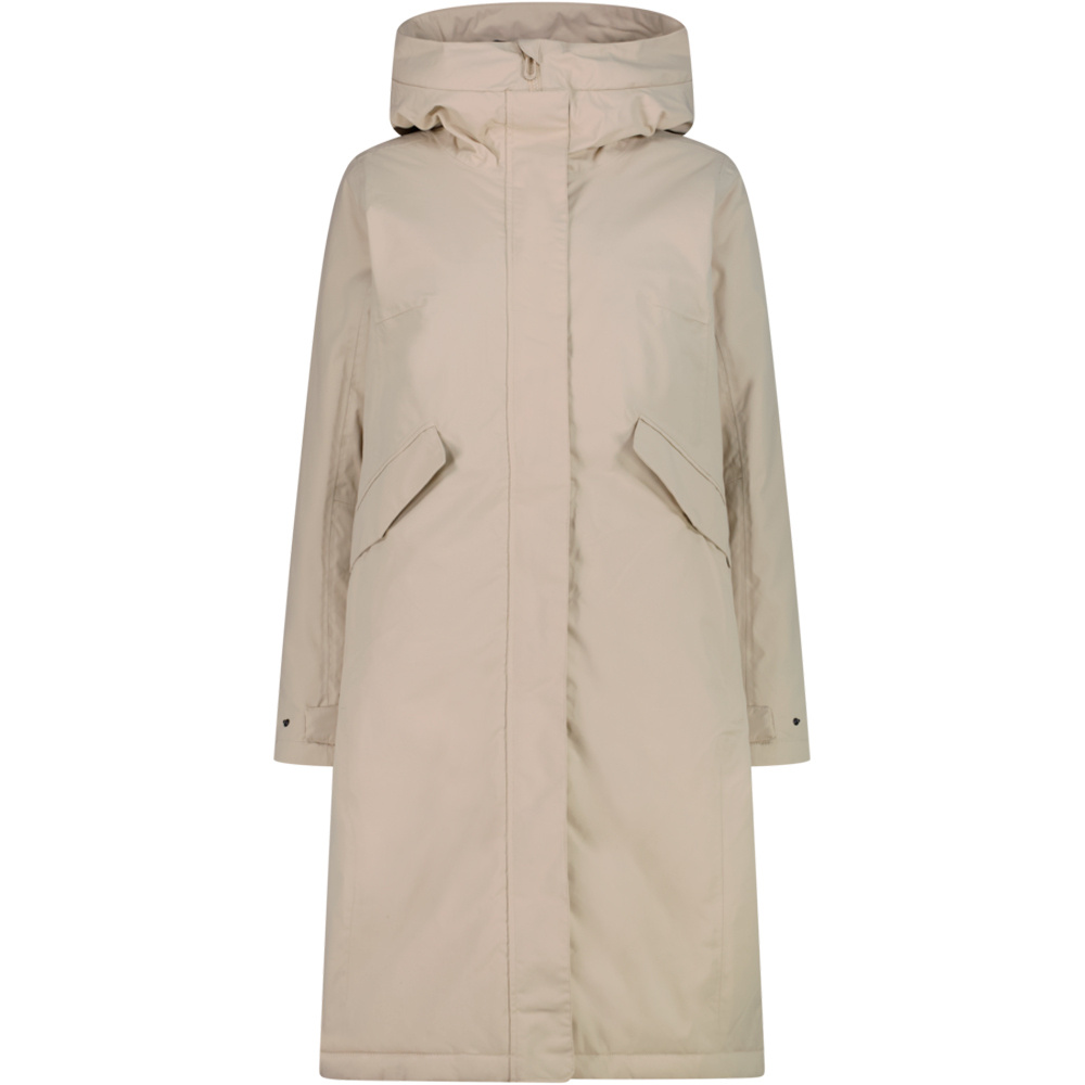 Cmp chaqueta impermeable insulada mujer WOMAN COAT FIX HOOD vista frontal