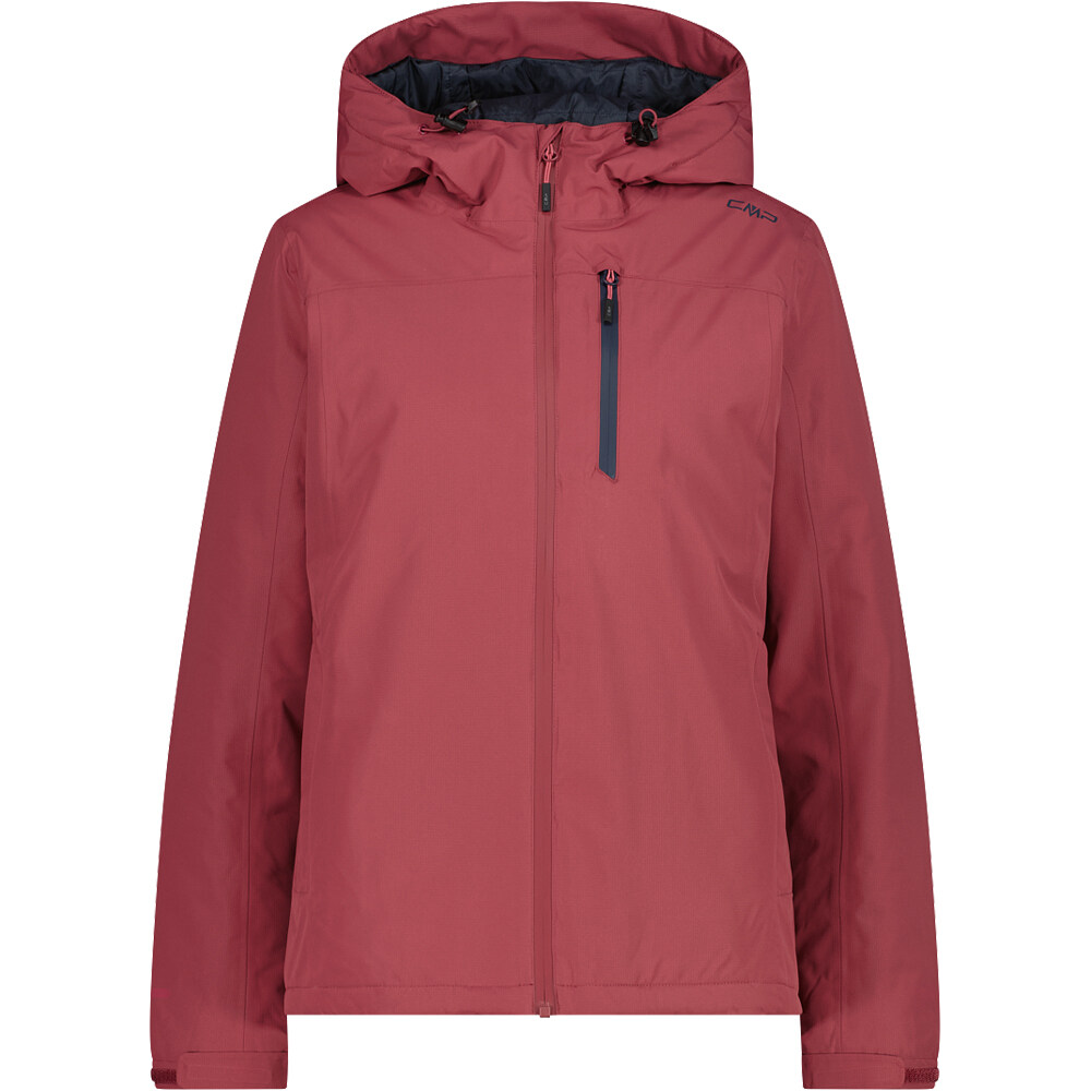 Cmp chaqueta impermeable insulada mujer WOMAN JACKET FIX HOOD vista frontal
