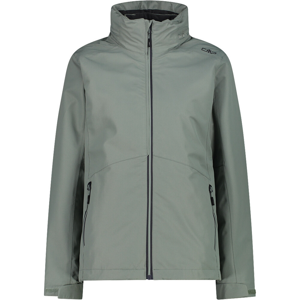 Cmp chaqueta impermeable insulada mujer WOMAN JACKET ZIP HOOD DETACHBLE INN.JACKET vista frontal