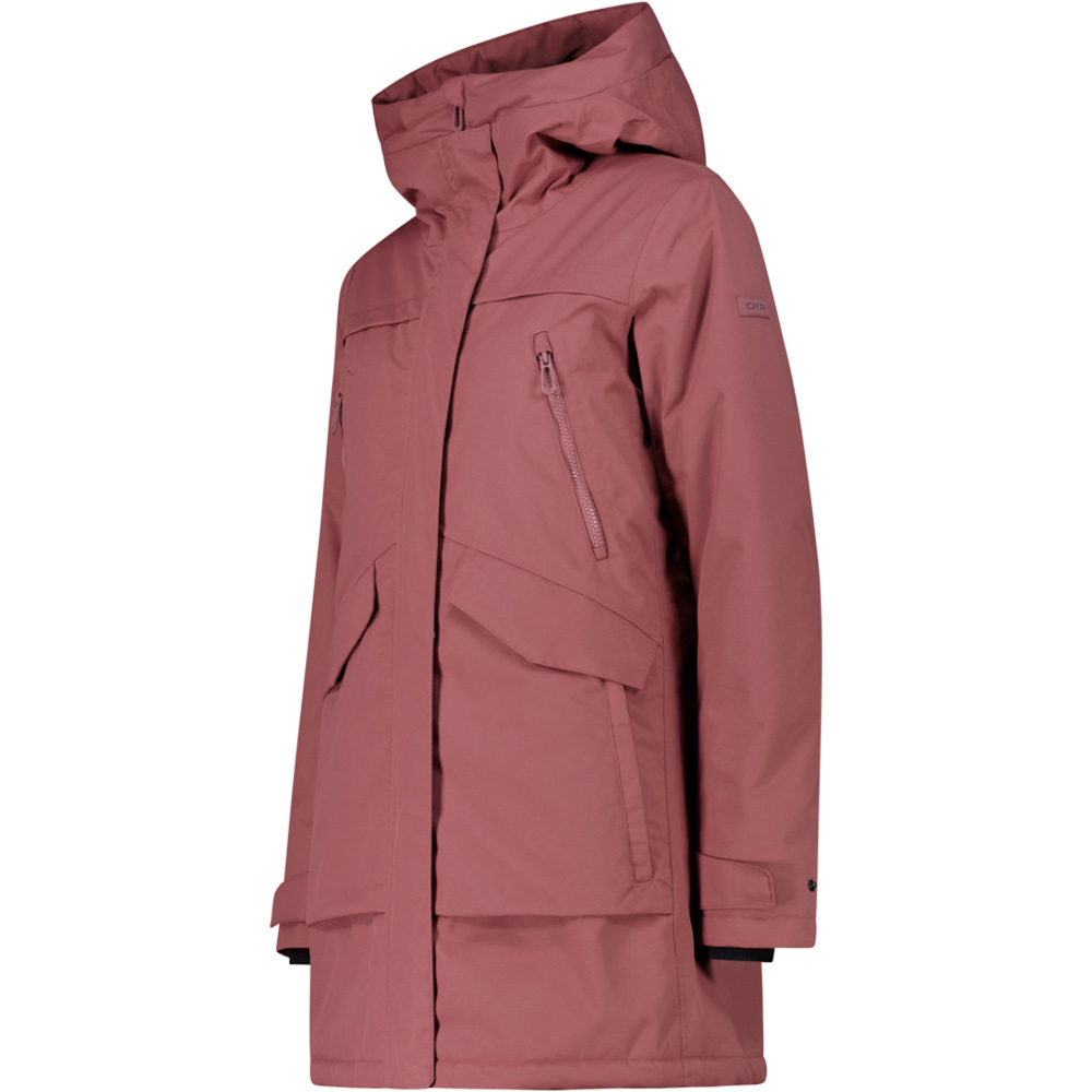 Cmp chaqueta impermeable insulada mujer WOMAN PARKA FIX HOOD vista detalle