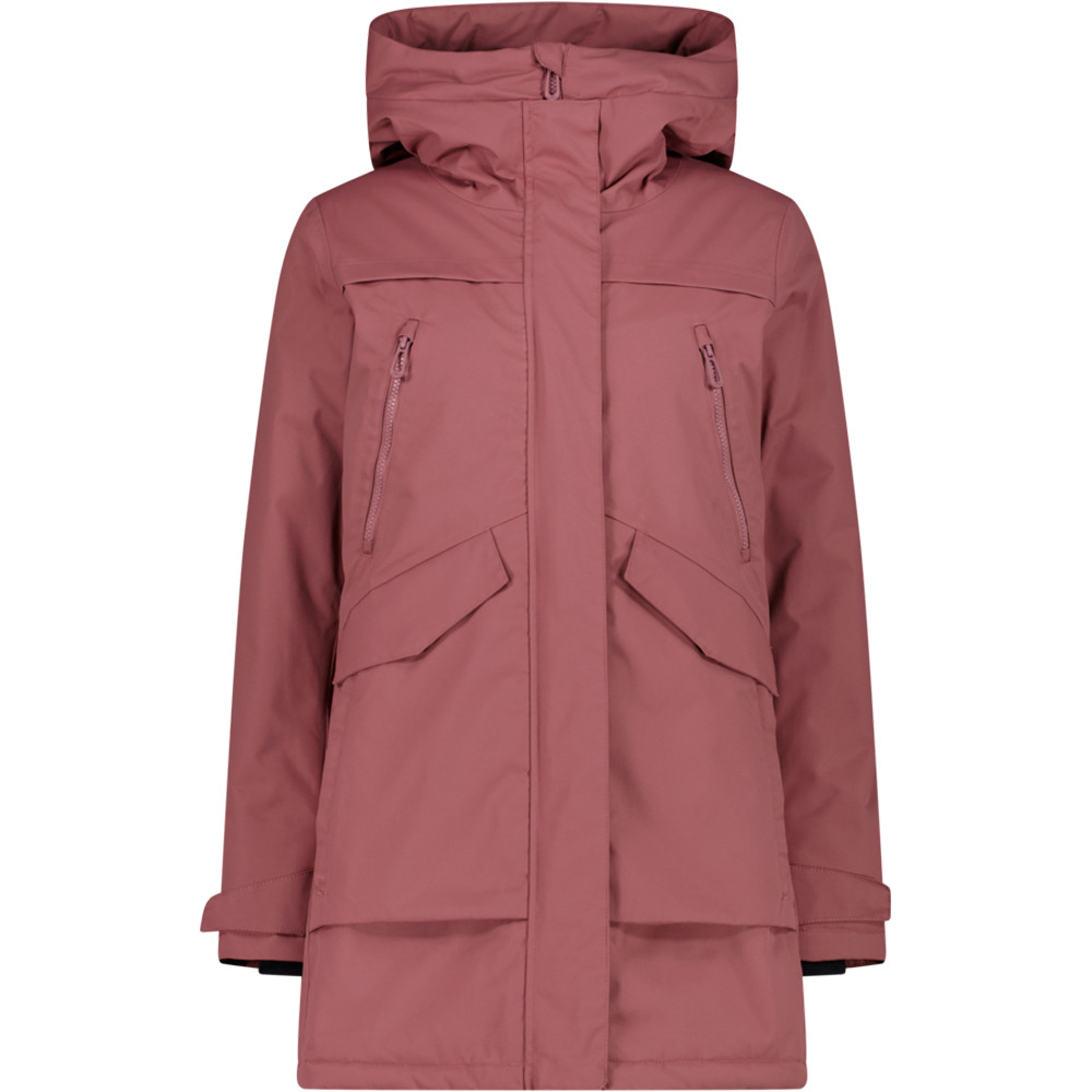 Cmp chaqueta impermeable insulada mujer WOMAN PARKA FIX HOOD vista frontal