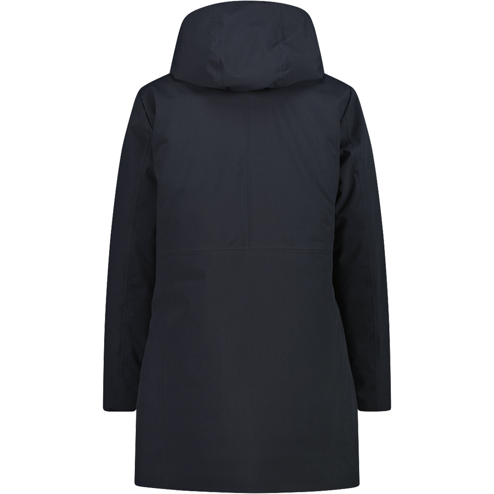 Cmp chaqueta impermeable insulada mujer WOMAN REVERSE PARKA FIX HOOD vista trasera