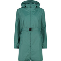 WOMAN COAT RAIN FIX HOOD