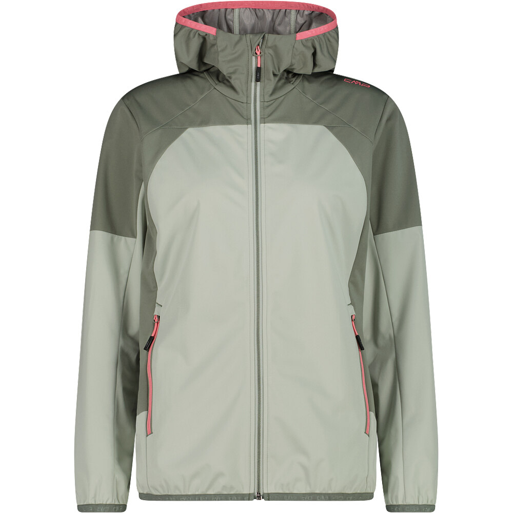 Cmp chaqueta impermeable mujer WOMAN JACKET FIX HOOD vista frontal