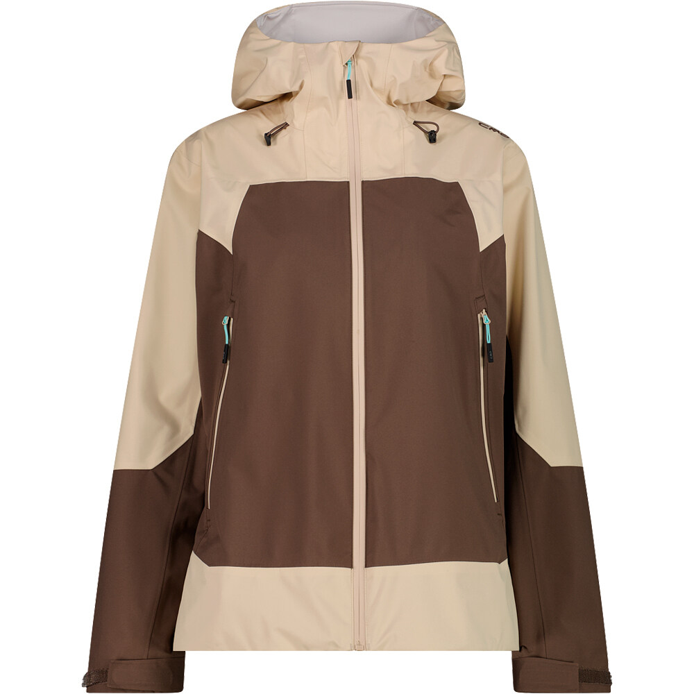 Cmp chaqueta impermeable mujer WOMAN JACKET FIX HOOD vista frontal