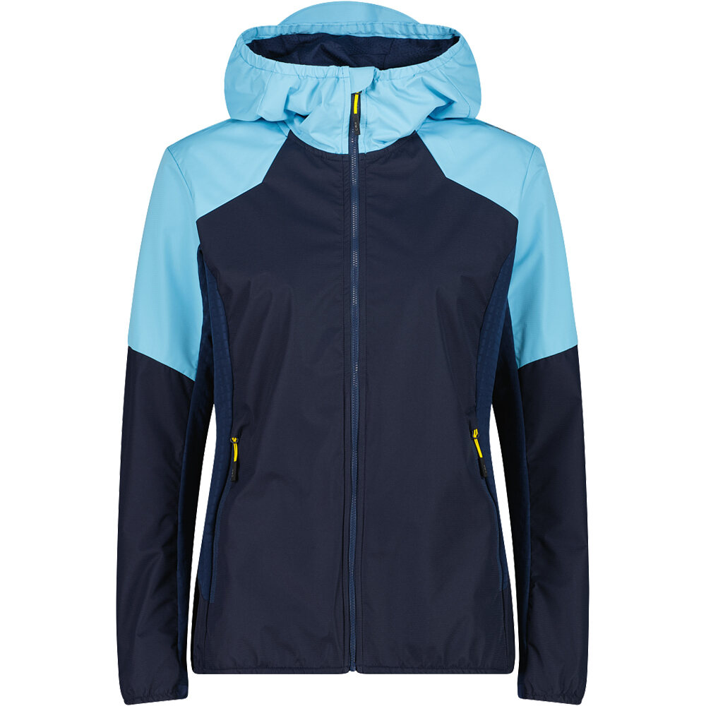 Cmp chaqueta impermeable mujer WOMAN JACKET HYBRID FIX HOOD vista frontal