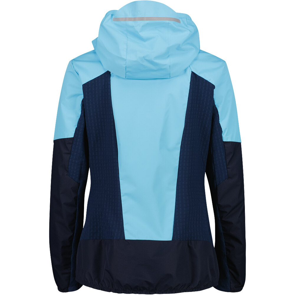 Cmp chaqueta impermeable mujer WOMAN JACKET HYBRID FIX HOOD vista trasera