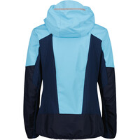 Cmp chaqueta impermeable mujer WOMAN JACKET HYBRID FIX HOOD vista trasera