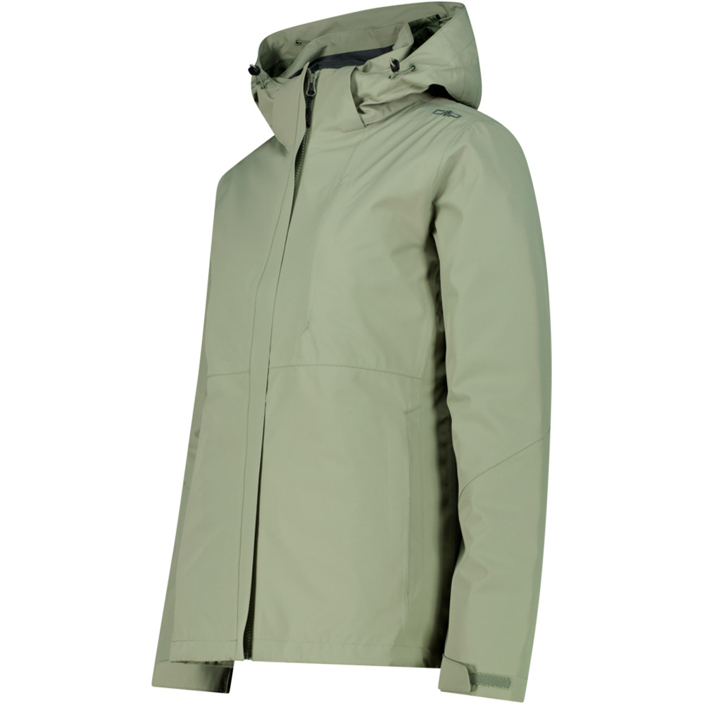 Cmp chaqueta impermeable mujer WOMAN JACKET ZIP HOOD DETACHBLE INN.JACKET vista detalle