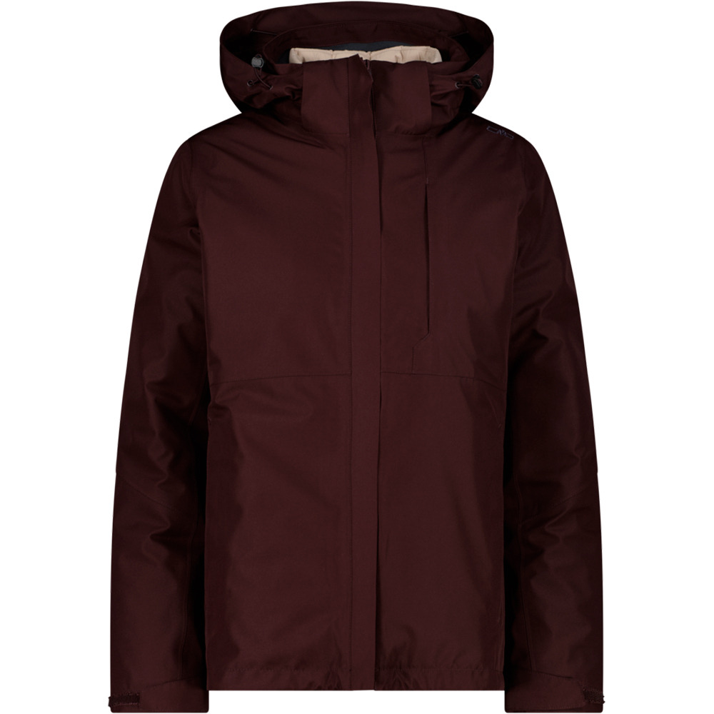 Cmp chaqueta impermeable mujer WOMAN JACKET ZIP HOOD DETACHBLE INN.JACKET vista frontal