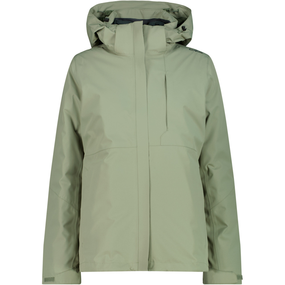 Cmp chaqueta impermeable mujer WOMAN JACKET ZIP HOOD DETACHBLE INN.JACKET vista frontal