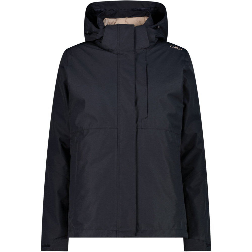 Cmp chaqueta impermeable mujer WOMAN JACKET ZIP HOOD DETACHBLE INN.JACKET vista frontal