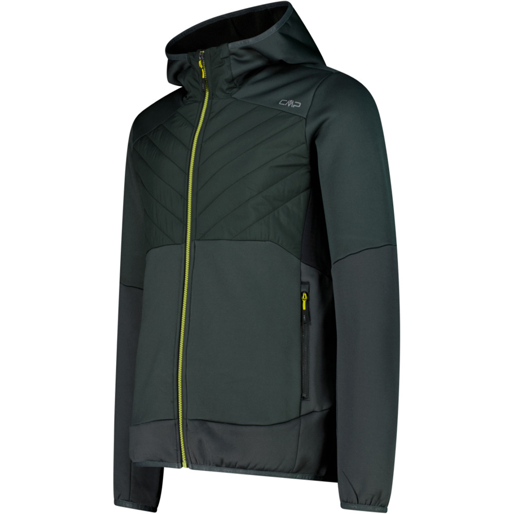 Cmp chaqueta outdoor hombre MAN HYBRID JACKET FIX HOOD vista detalle