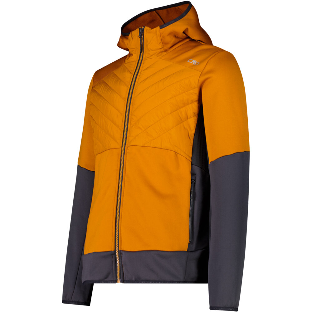 Cmp chaqueta outdoor hombre MAN HYBRID JACKET FIX HOOD vista detalle