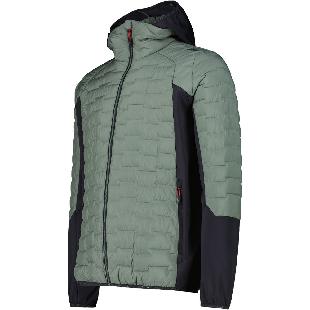 Cmp chaqueta outdoor hombre MAN JACKET HYBRID FIX HOOD vista detalle