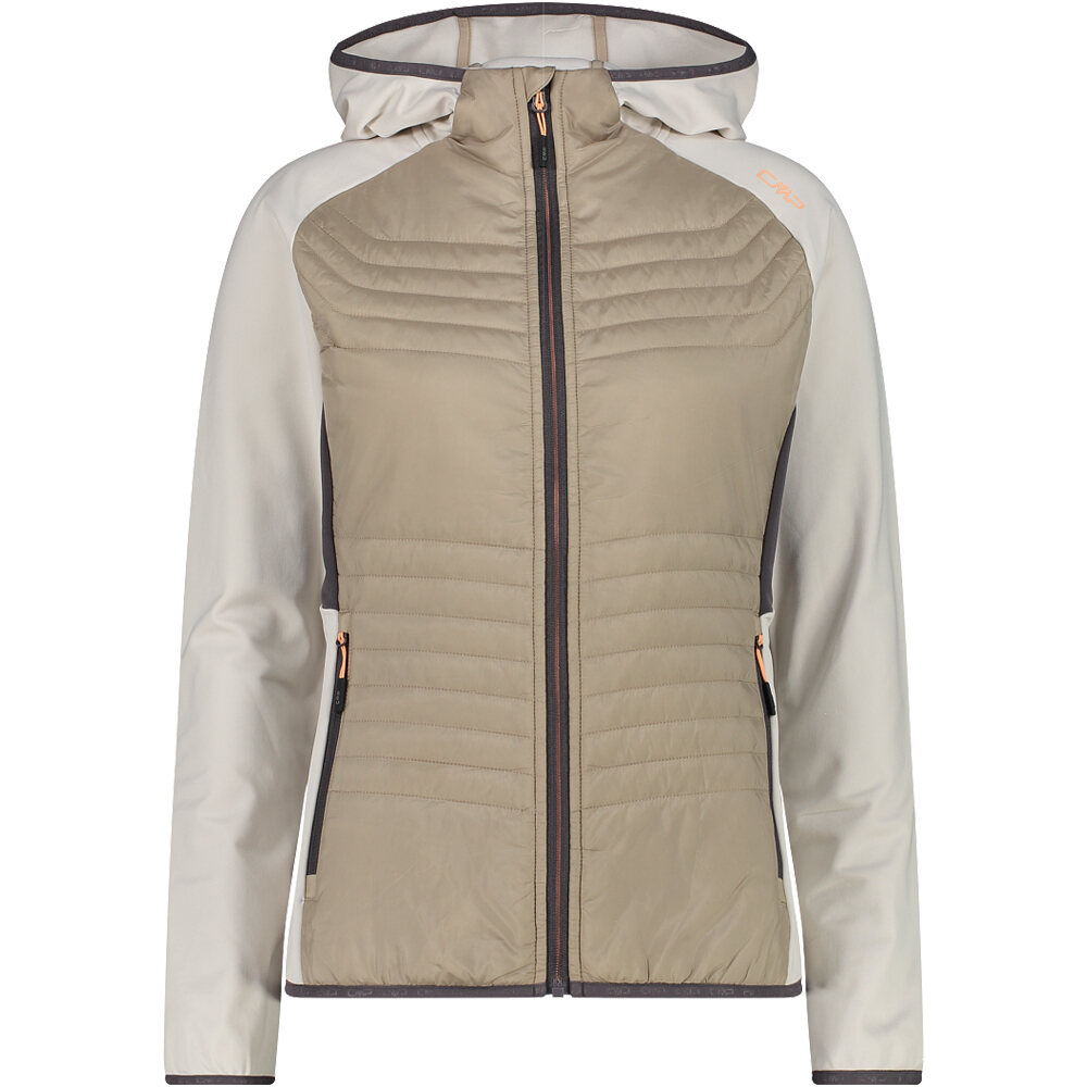 Cmp chaqueta outdoor mujer WOMAN JACKET FIX HOOD HYBRID vista frontal