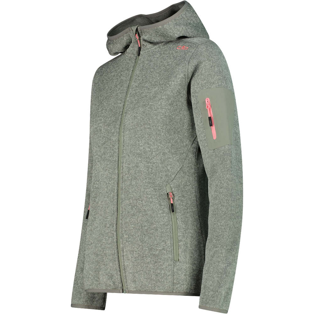 Cmp chaqueta outdoor mujer WOMAN JACKET FIX HOOD vista detalle