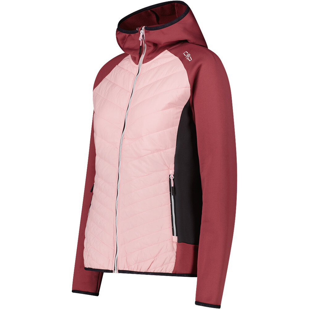 Cmp chaqueta outdoor mujer WOMAN JACKET HYBRID FIX HOOD vista detalle