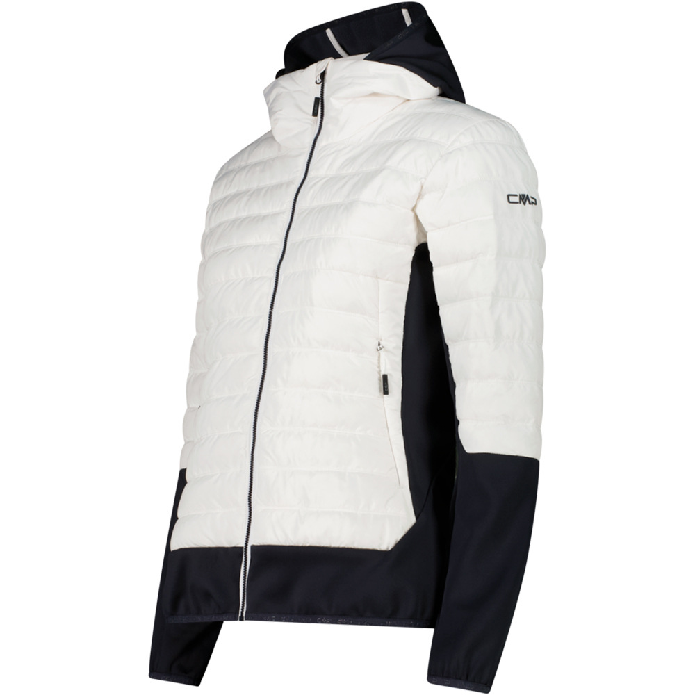 Cmp chaqueta outdoor mujer WOMAN JACKET HYBRID FIX HOOD vista detalle