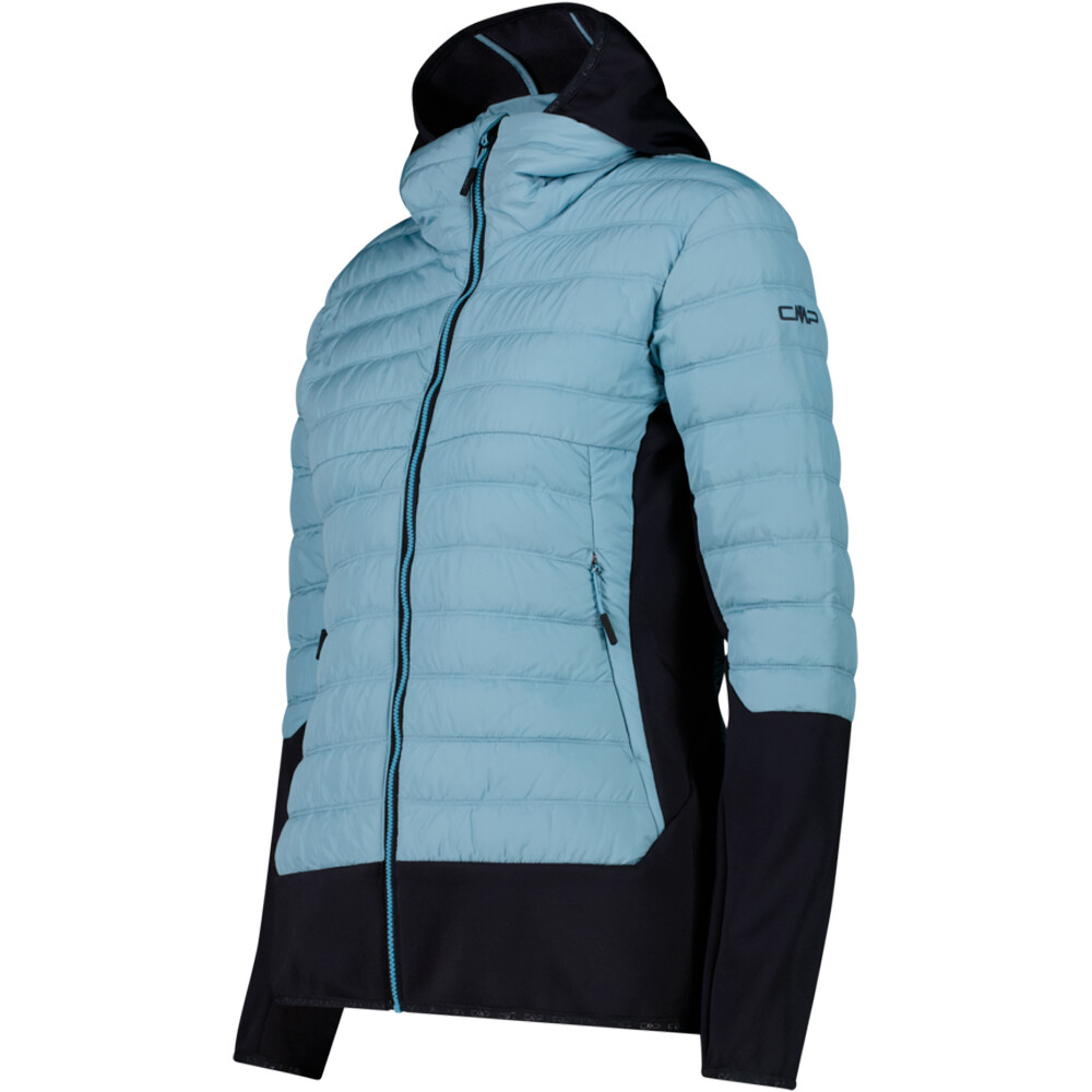 Cmp chaqueta outdoor mujer WOMAN JACKET HYBRID FIX HOOD vista detalle