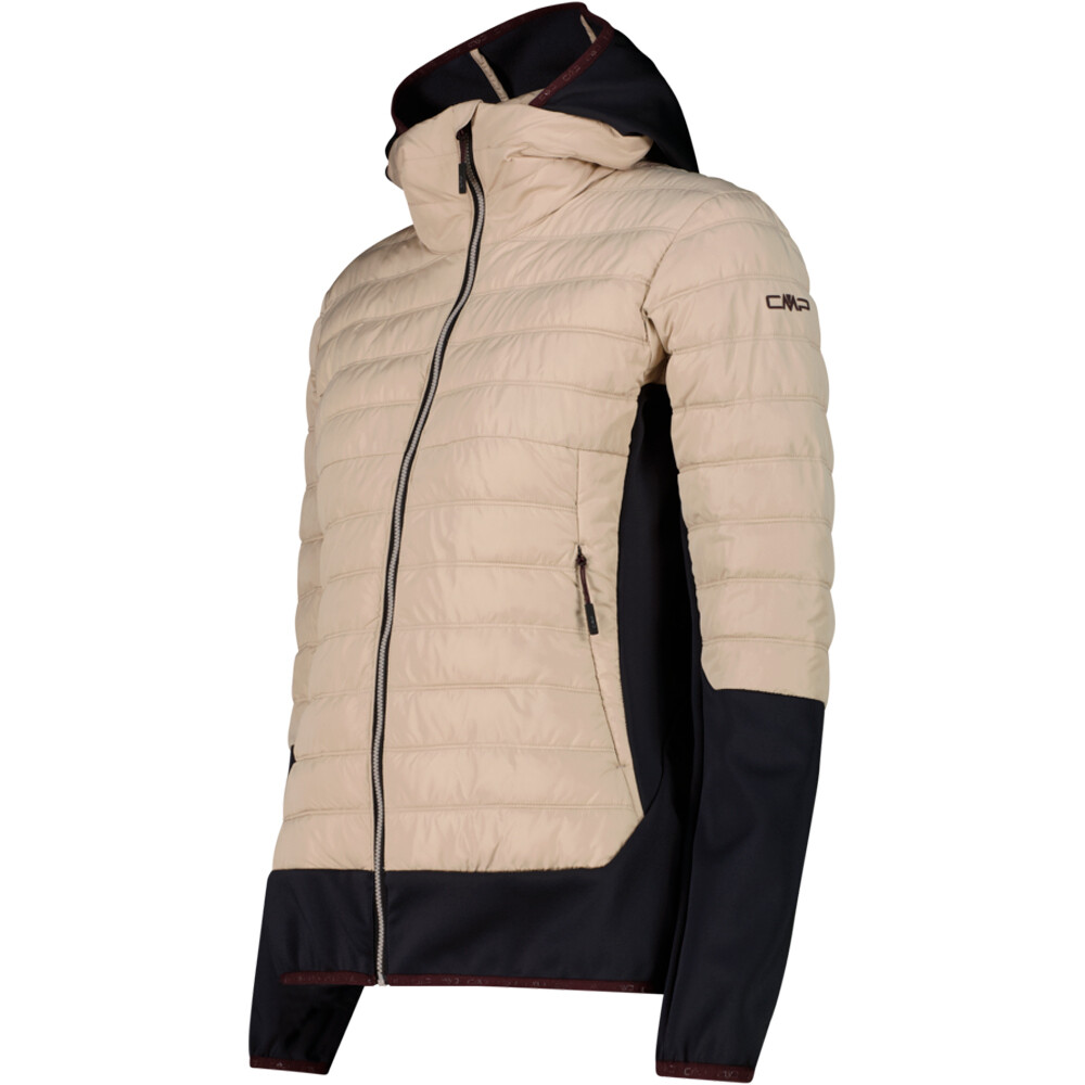 Cmp chaqueta outdoor mujer WOMAN JACKET HYBRID FIX HOOD vista detalle