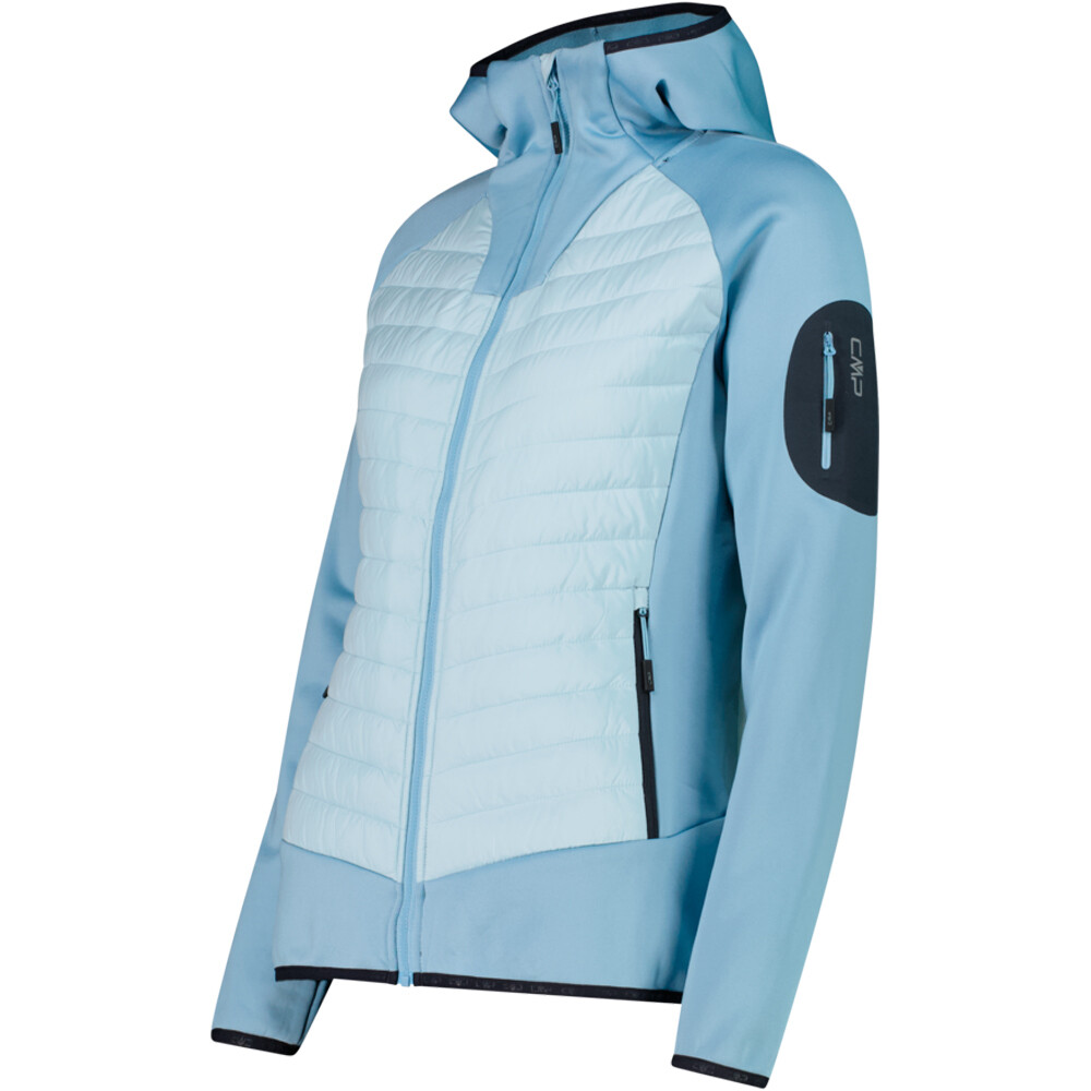 Cmp chaqueta outdoor mujer WOMAN JACKET HYBRID FIX HOOD vista detalle