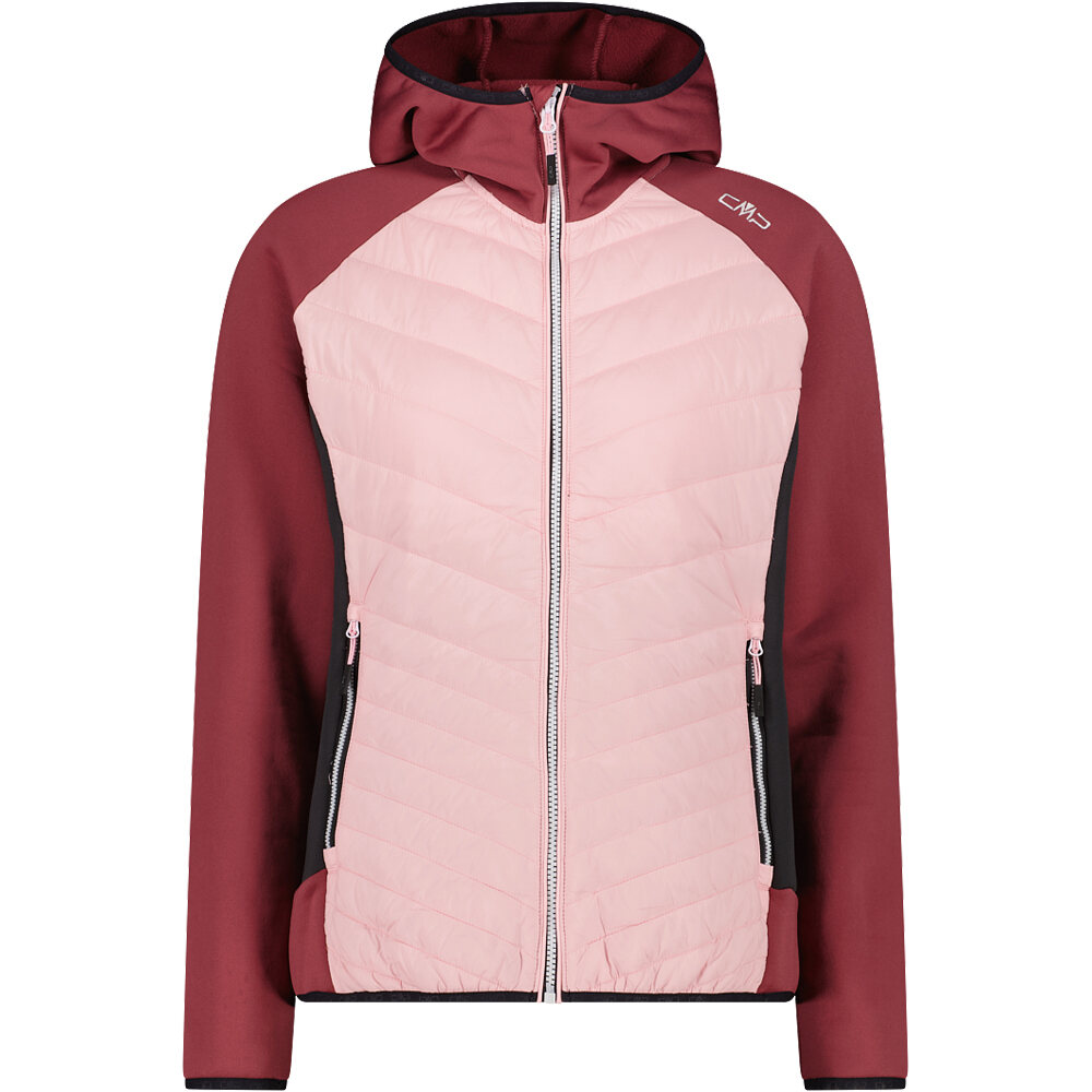 Cmp chaqueta outdoor mujer WOMAN JACKET HYBRID FIX HOOD vista frontal