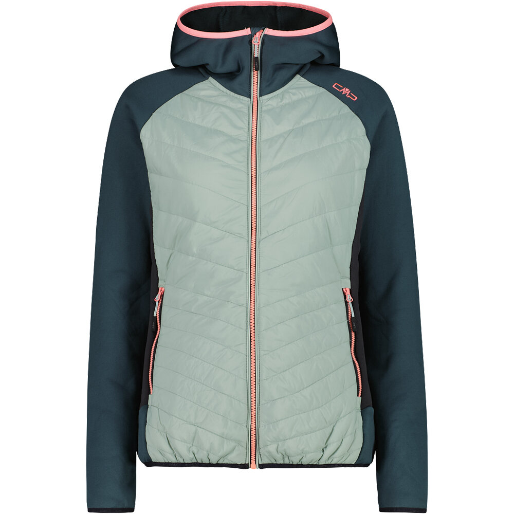 Cmp chaqueta outdoor mujer WOMAN JACKET HYBRID FIX HOOD vista frontal