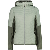 WOMAN JACKET HYBRID FIX HOOD