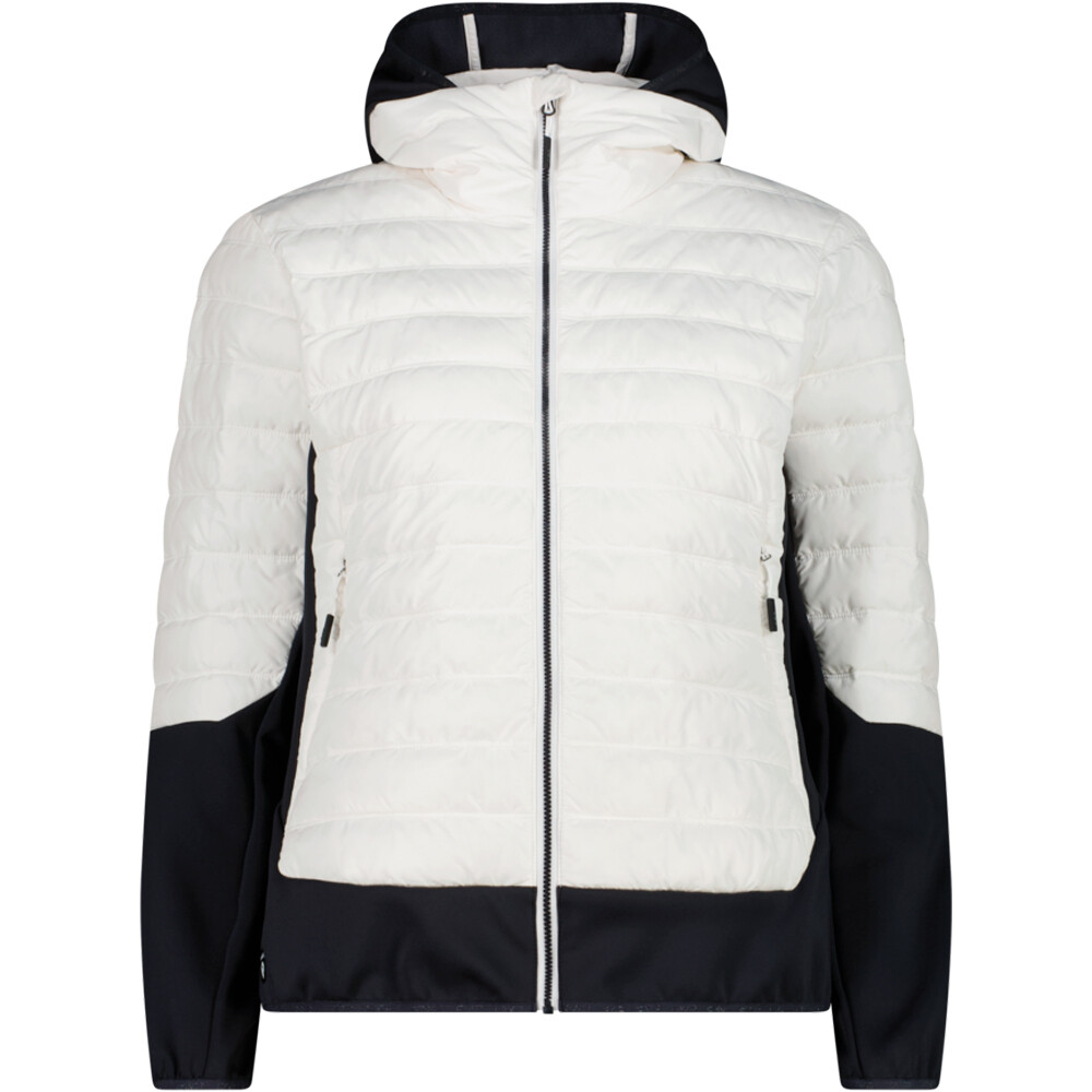 Cmp chaqueta outdoor mujer WOMAN JACKET HYBRID FIX HOOD vista frontal