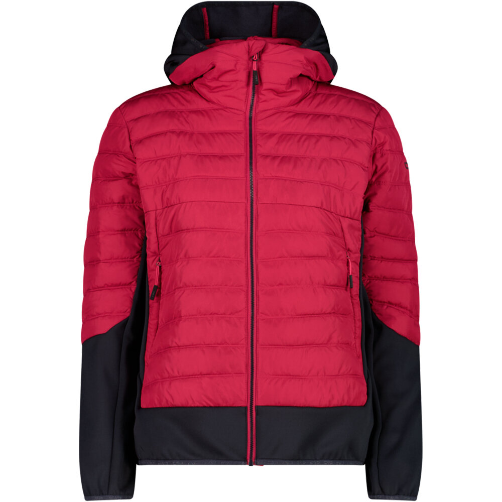 Cmp chaqueta outdoor mujer WOMAN JACKET HYBRID FIX HOOD vista frontal