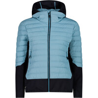 WOMAN JACKET HYBRID FIX HOOD