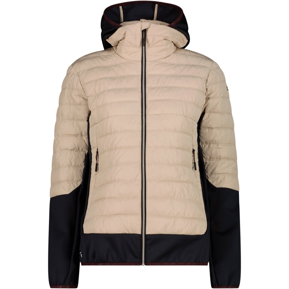 Cmp chaqueta outdoor mujer WOMAN JACKET HYBRID FIX HOOD vista frontal