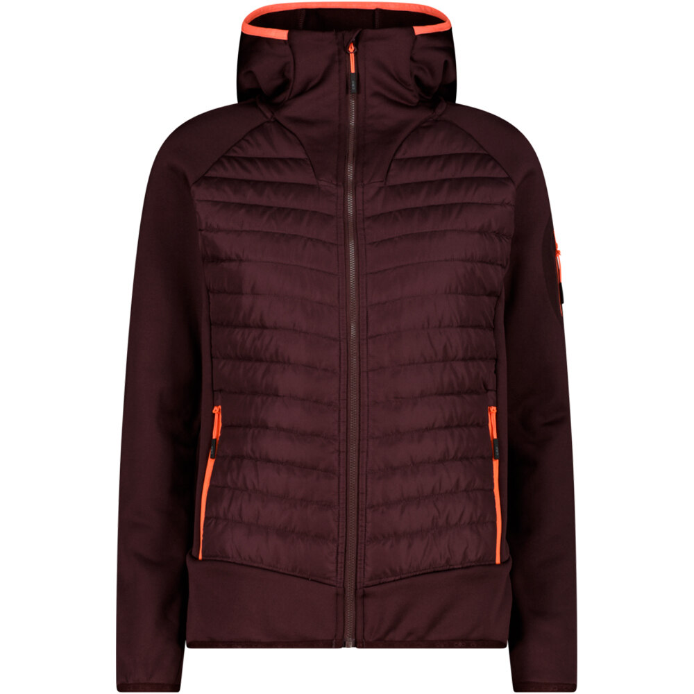 Cmp chaqueta outdoor mujer WOMAN JACKET HYBRID FIX HOOD vista frontal