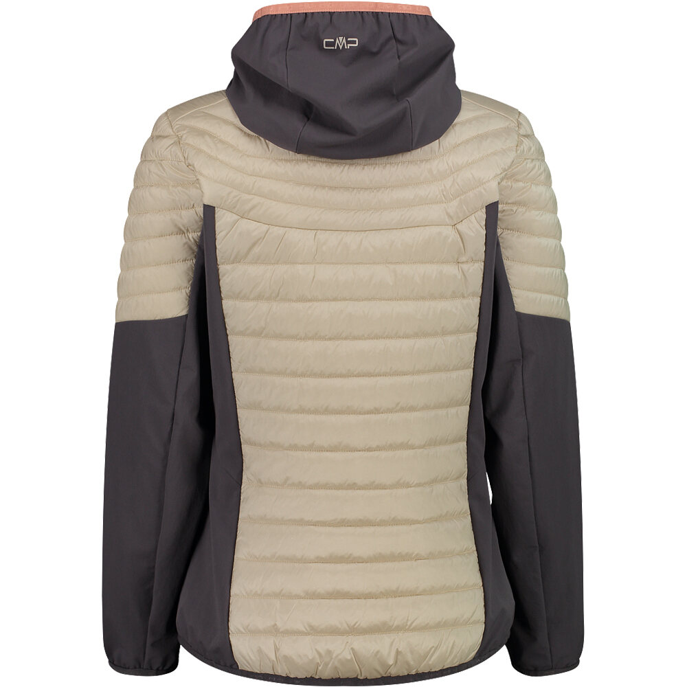 Cmp chaqueta outdoor mujer WOMAN JACKET HYBRID FIX HOOD vista trasera