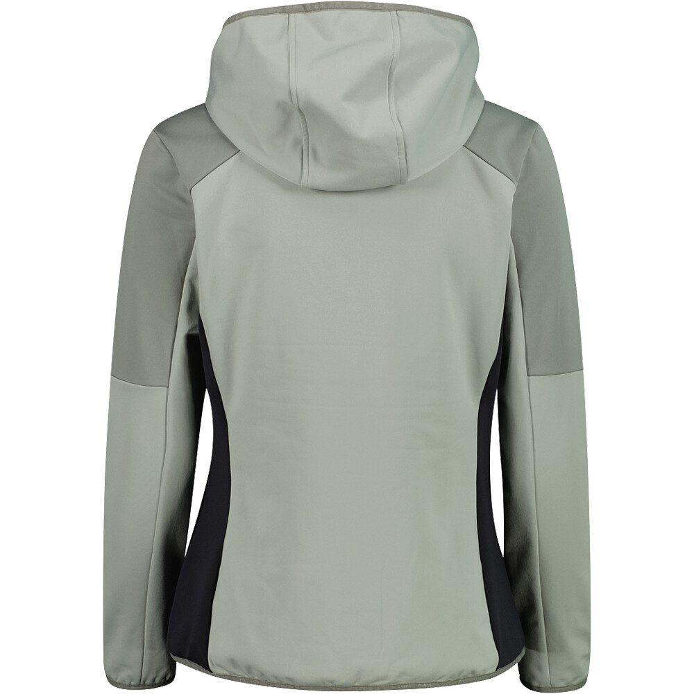 Cmp chaqueta outdoor mujer WOMAN JACKET HYBRID FIX HOOD vista trasera
