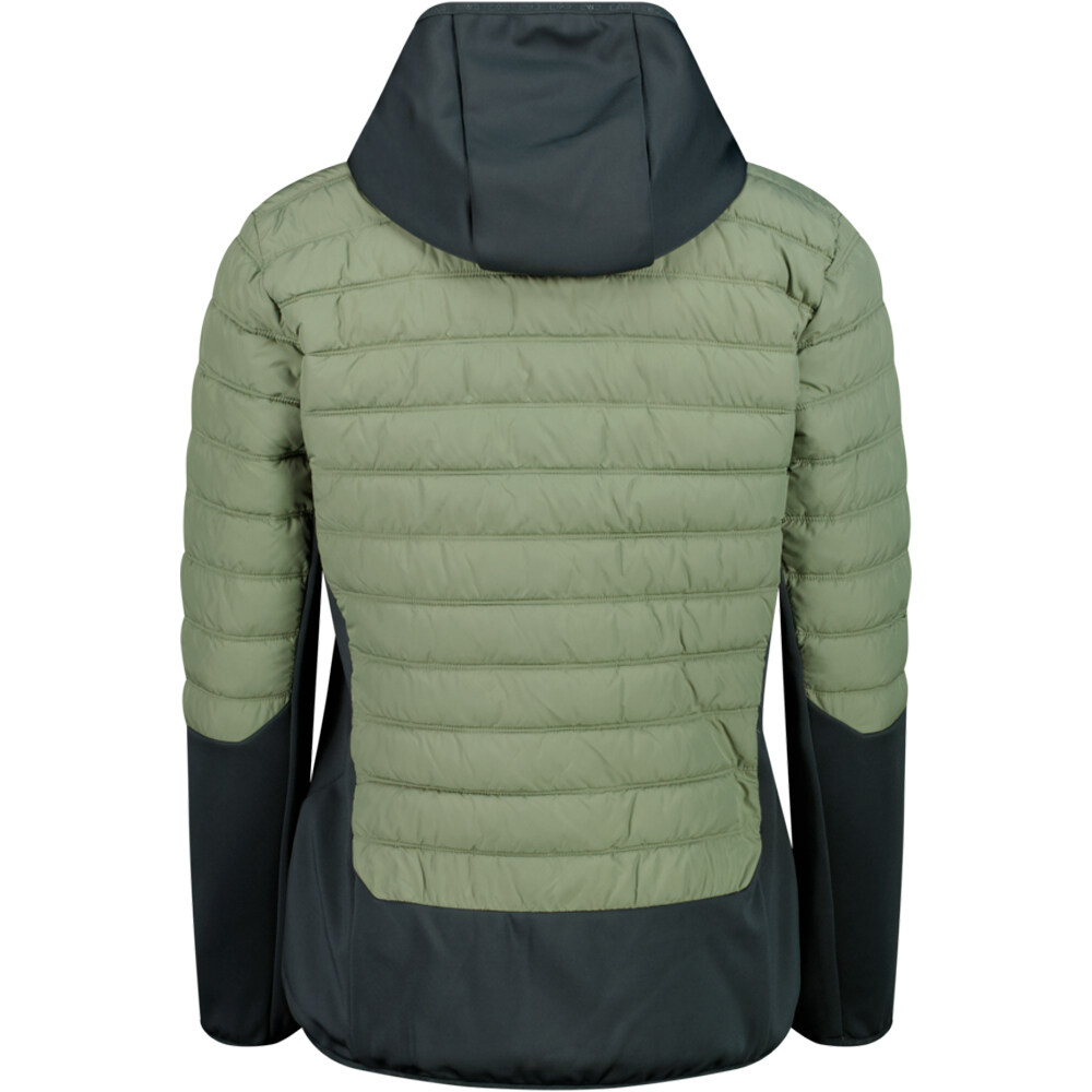 Cmp chaqueta outdoor mujer WOMAN JACKET HYBRID FIX HOOD vista trasera