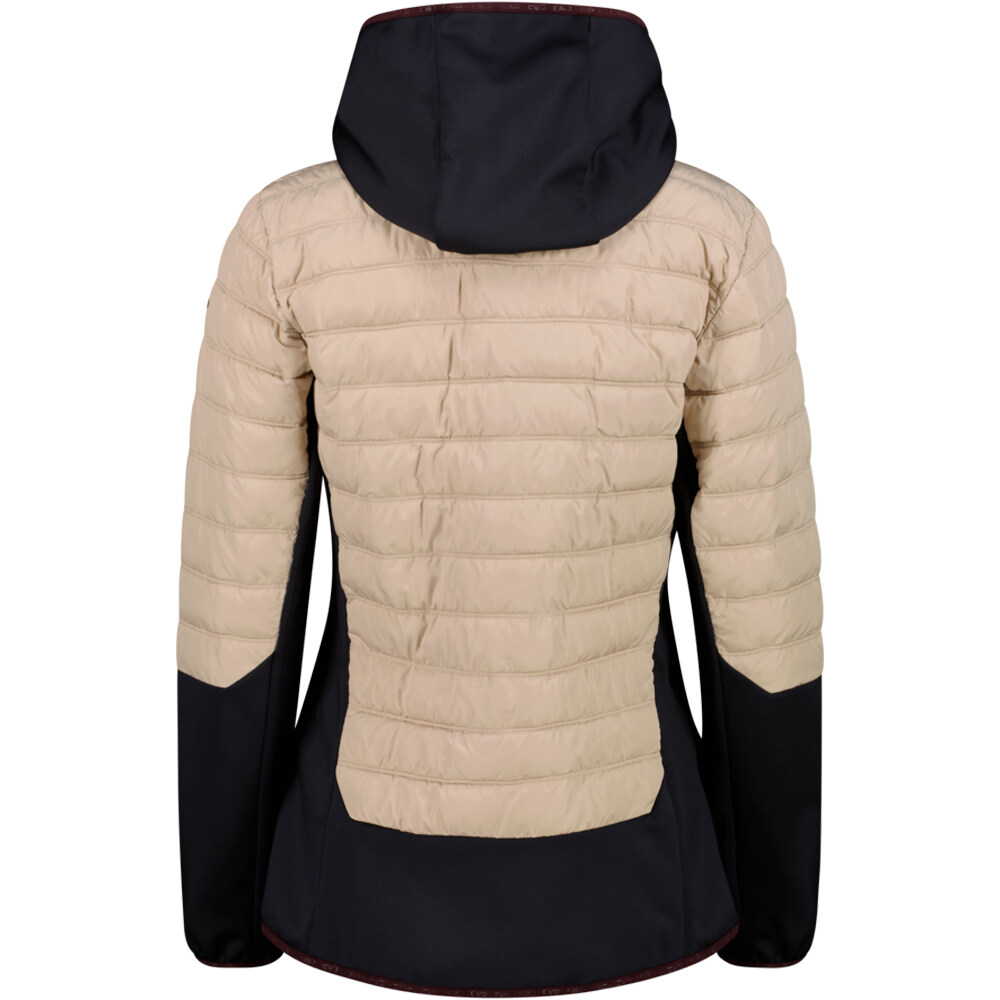 Cmp chaqueta outdoor mujer WOMAN JACKET HYBRID FIX HOOD vista trasera