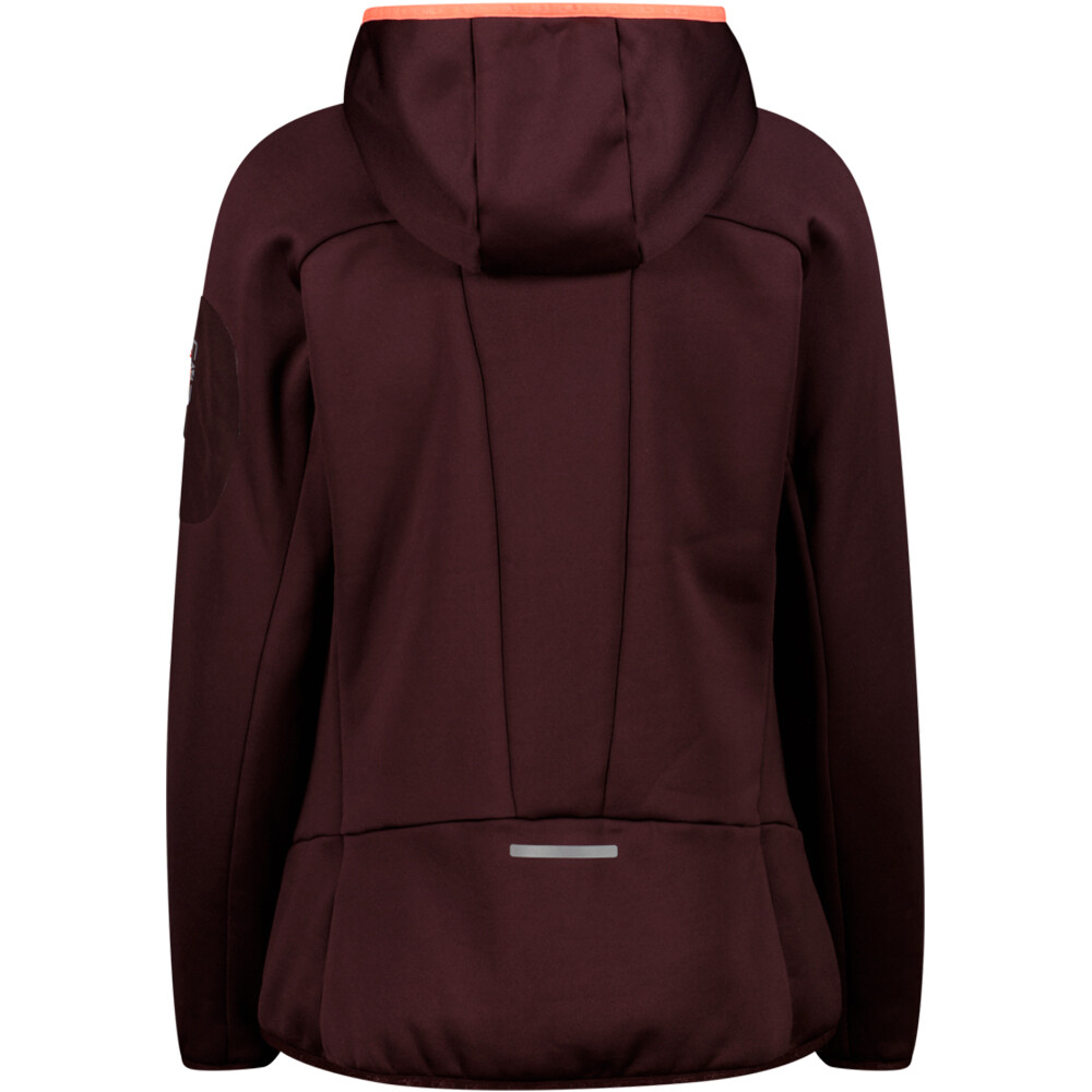 Cmp chaqueta outdoor mujer WOMAN JACKET HYBRID FIX HOOD vista trasera