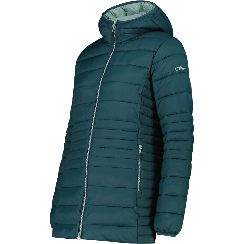 Cmp chaqueta outdoor mujer WOMAN LONG JACKET FIX HOOD vista detalle