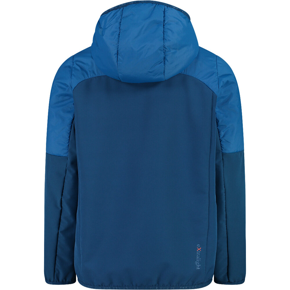 Cmp chaqueta outdoor niño KID HYBRID JACKET FIX HOOD vista trasera
