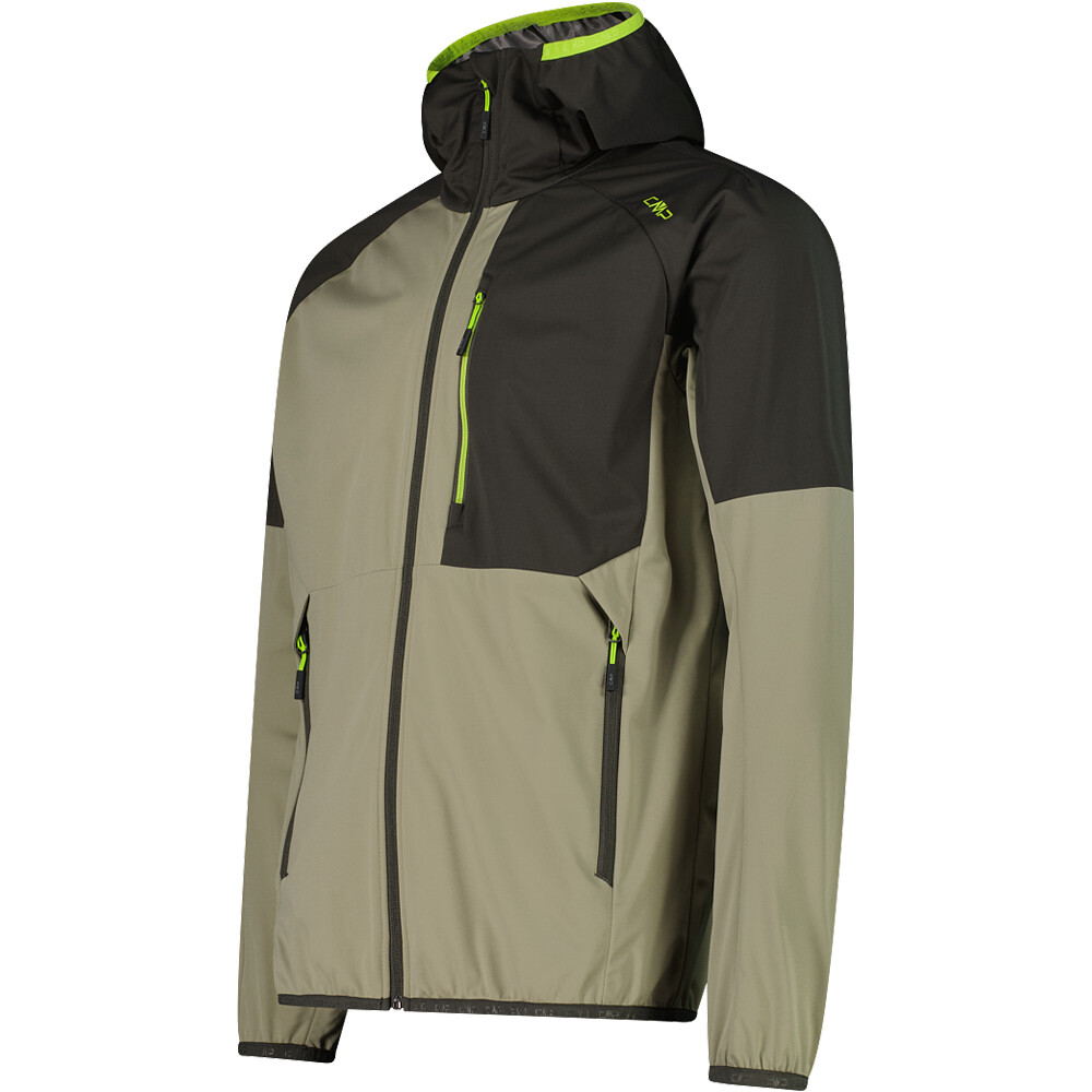 Cmp chaqueta softshell hombre MAN JACKET FIX HOOD vista detalle