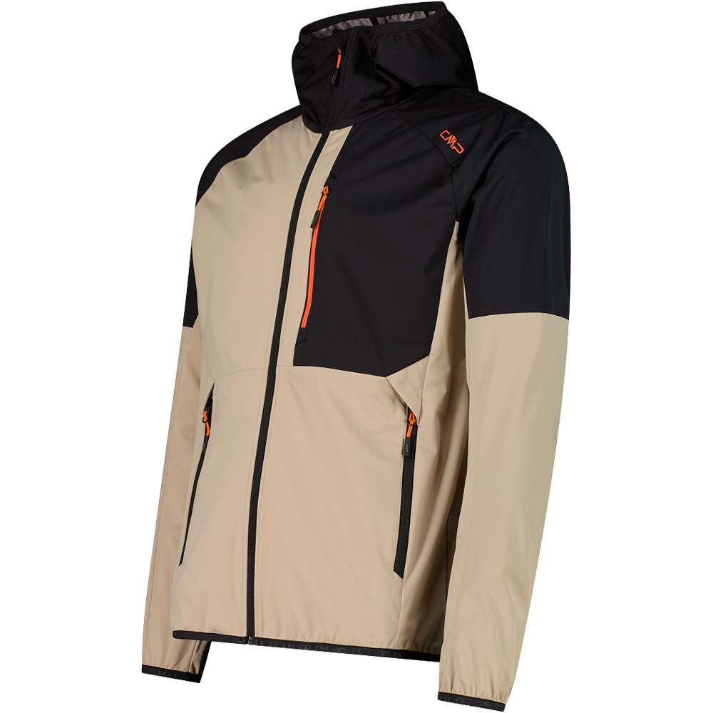 Cmp chaqueta softshell hombre MAN JACKET FIX HOOD vista detalle