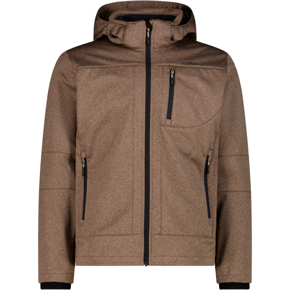 Cmp chaqueta softshell hombre MAN JACKET ZIP HOOD vista frontal