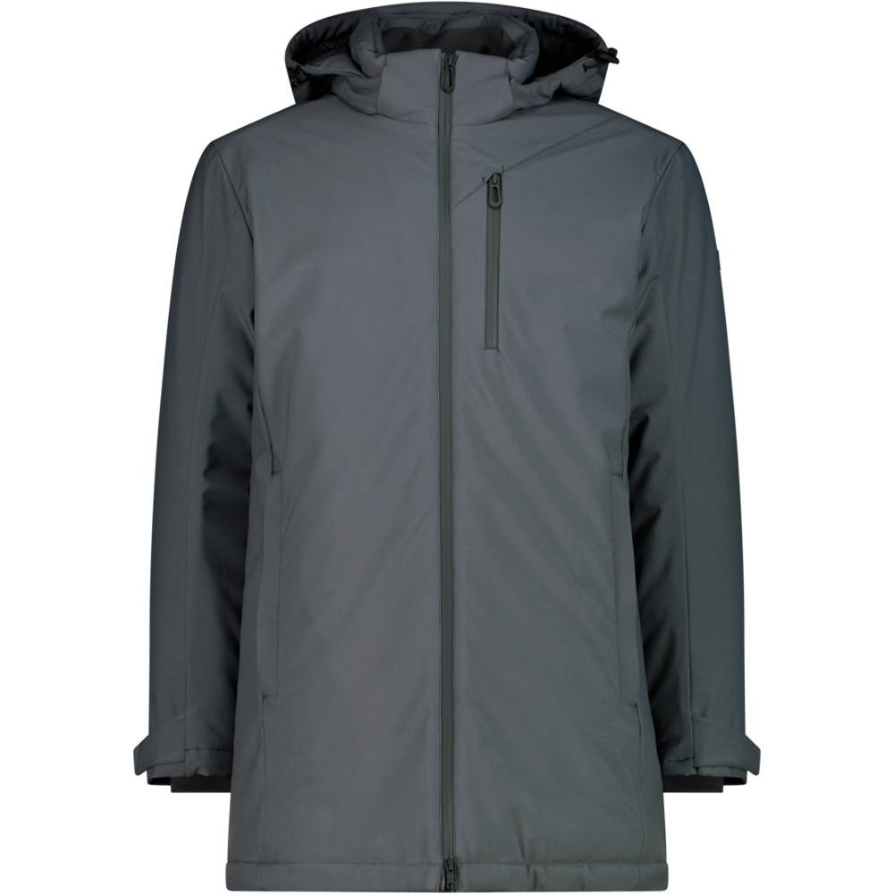 Cmp chaqueta softshell hombre MAN LONG JACKET ZIP HOOD vista frontal