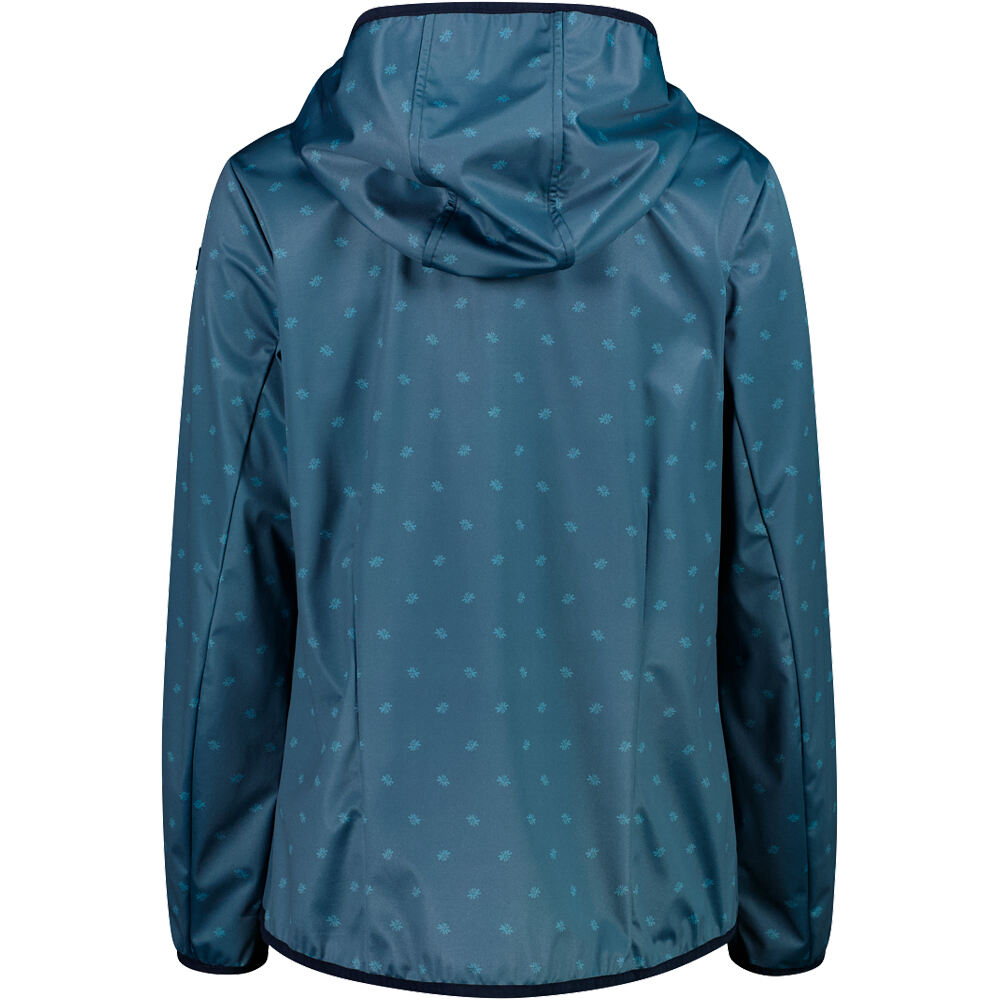 Cmp chaqueta softshell mujer WOMAN JACKET FIX HOOD vista trasera
