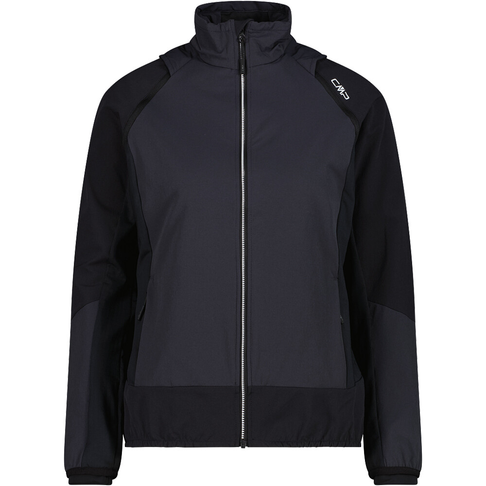 Cmp chaqueta softshell mujer WOMAN JACKET HYBRID WITH DETACHABLE SLEEVES vista frontal