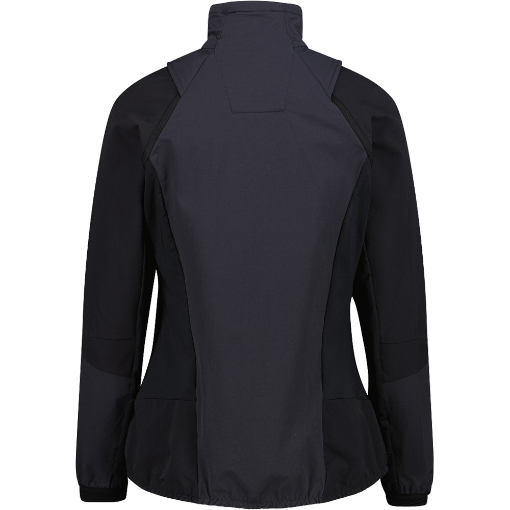 Cmp chaqueta softshell mujer WOMAN JACKET HYBRID WITH DETACHABLE SLEEVES vista trasera
