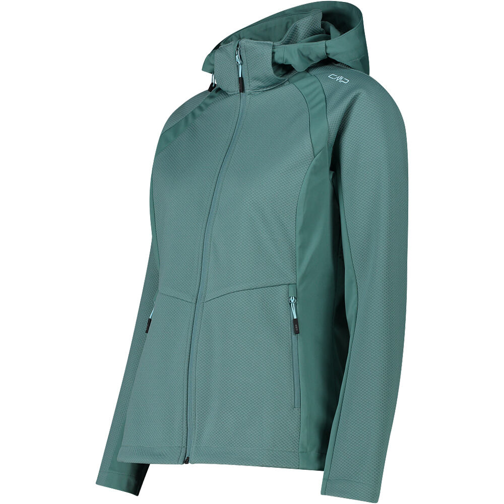 Cmp chaqueta softshell mujer WOMAN JACKET ZIP HOOD vista detalle
