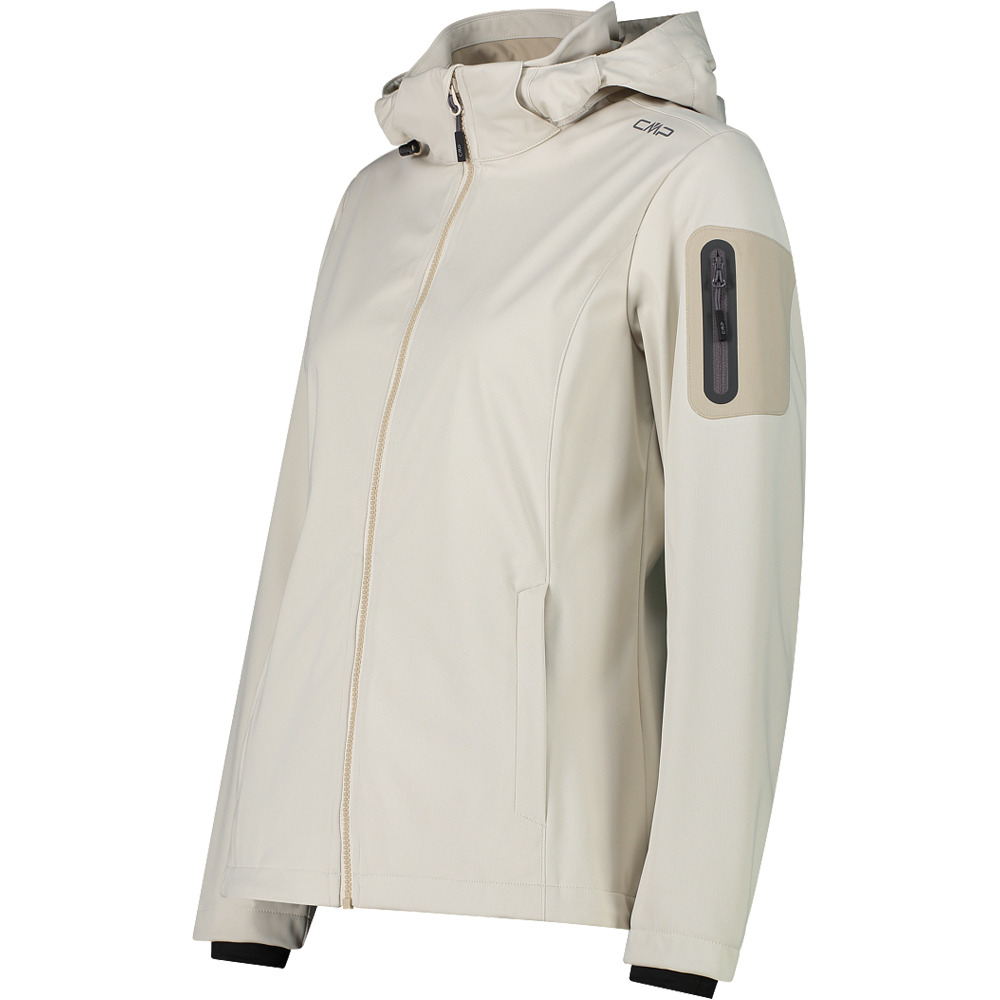 Cmp chaqueta softshell mujer WOMAN JACKET ZIP HOOD vista detalle